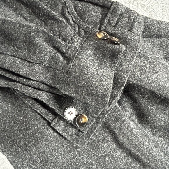 Sézane Womens Button-Down Long Sleeve Tunic Top Shirt Size 34 Gray Pocket Casual - Picture 7 of 7